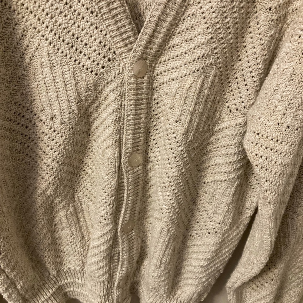 Isle of Cotton men's cardigan sweeter, size L. - Picture 4 of 6